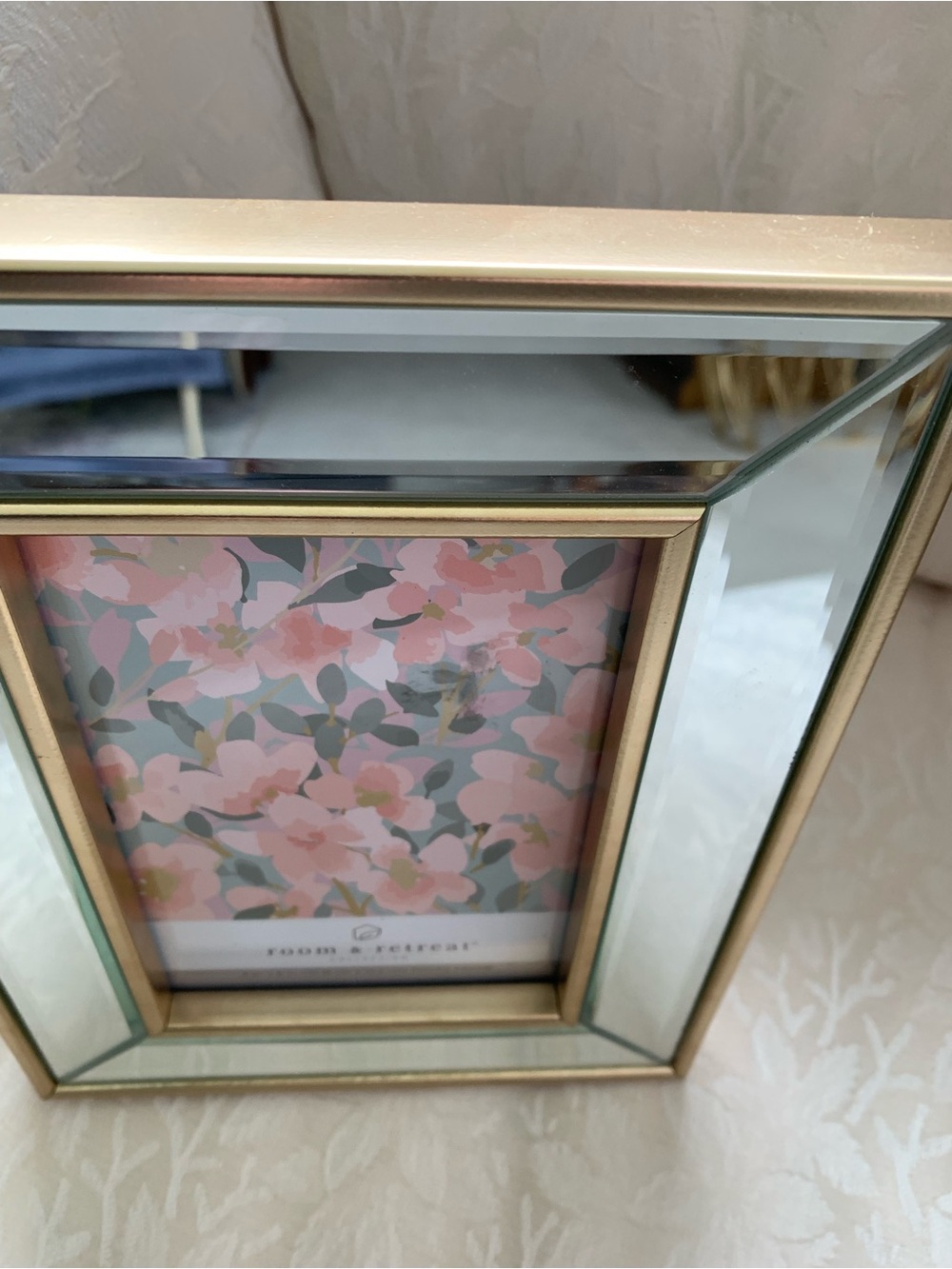 Mirrored Gold Photo Frame
